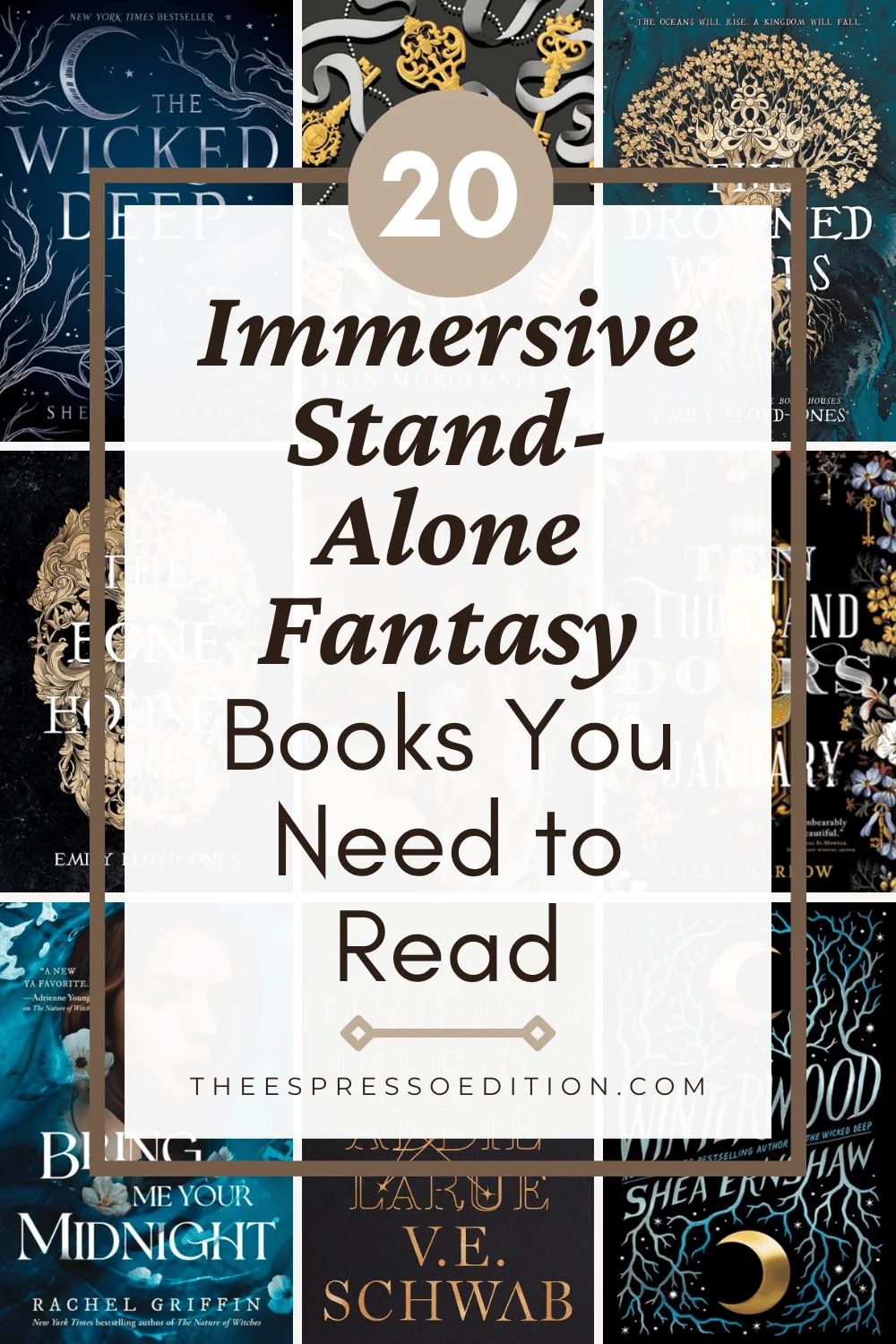 20 Immersive Stand-Alone Fantasy Books You Need to Read by The Espresso Edition cozy bookish blog