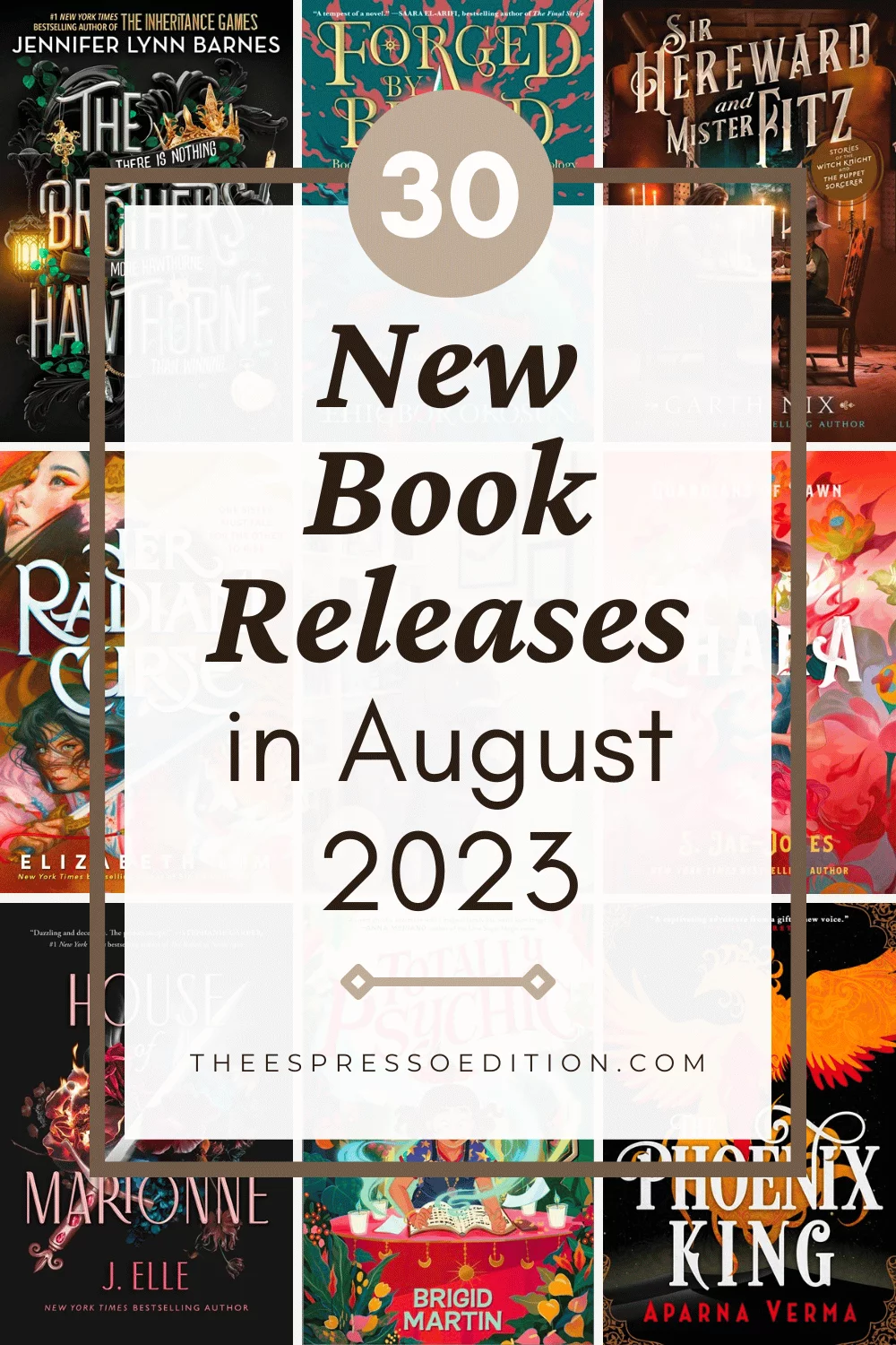 30 New Book Releases in August 2023 by The Espresso Edition cozy bookish blog