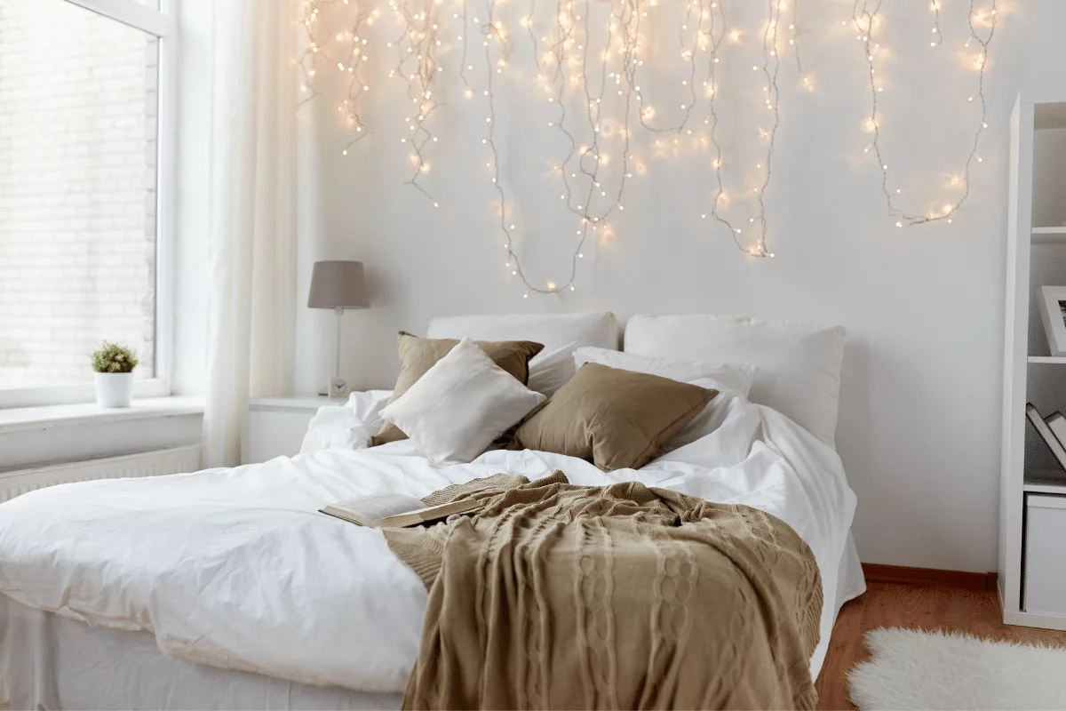 Cozy Bedroom With Twinkle Lights