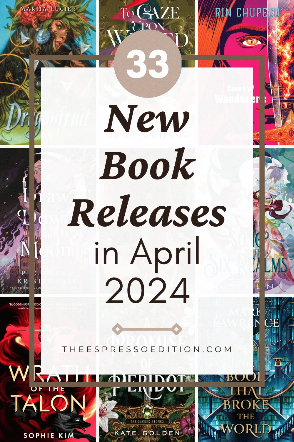 33 New Book Releases in April 2024 by The Espresso Edition cozy bookish blog