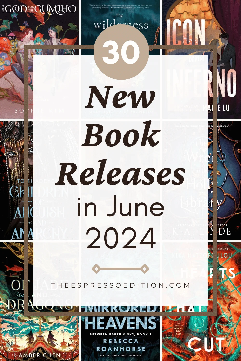 30 New Book Releases in June 2024 by The Espresso Edition cozy bookish blog