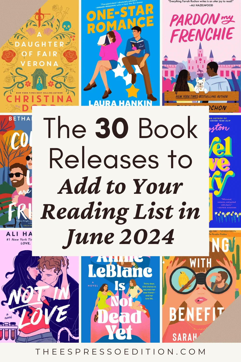 The 30 Book Releases to Add to Your Reading List in June 2024 by The Espresso Edition cozy bookish blog