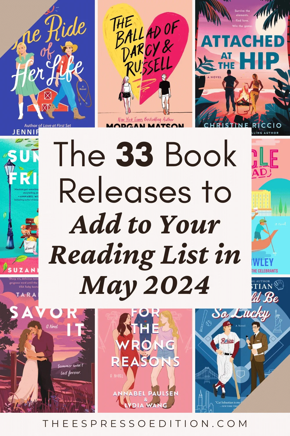 The 33 Book Releases to Add to Your Reading List in May 2024 by The Espresso Edition cozy bookish blog