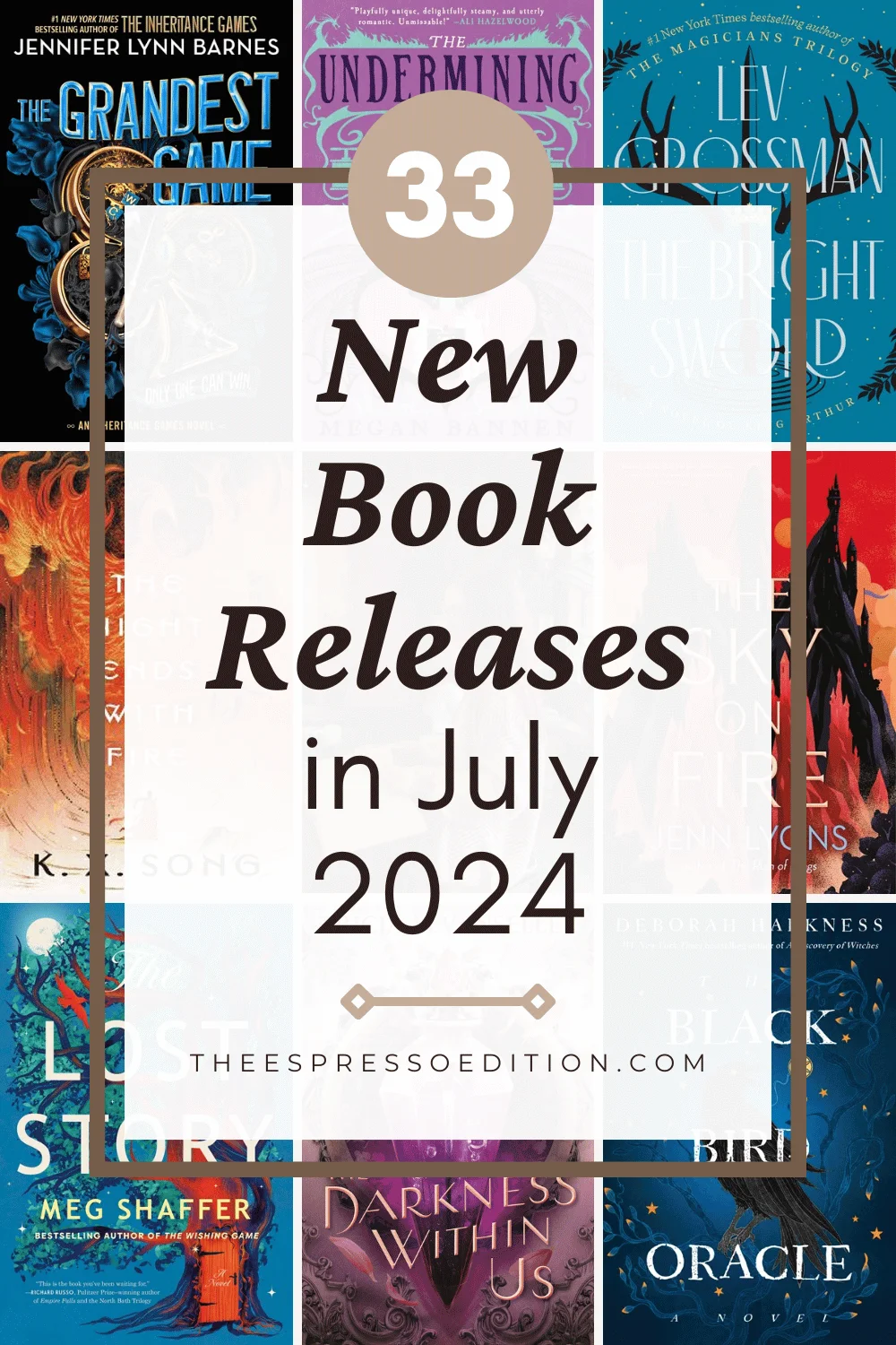 33 New Book Releases in July 2024 by The Espresso Edition cozy bookish blog