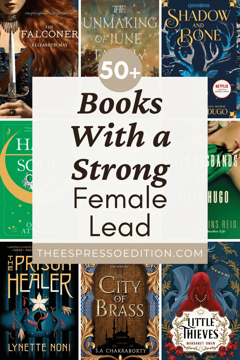 50+ Books With a Strong Female Lead by The Espresso Edition cozy bookish blog