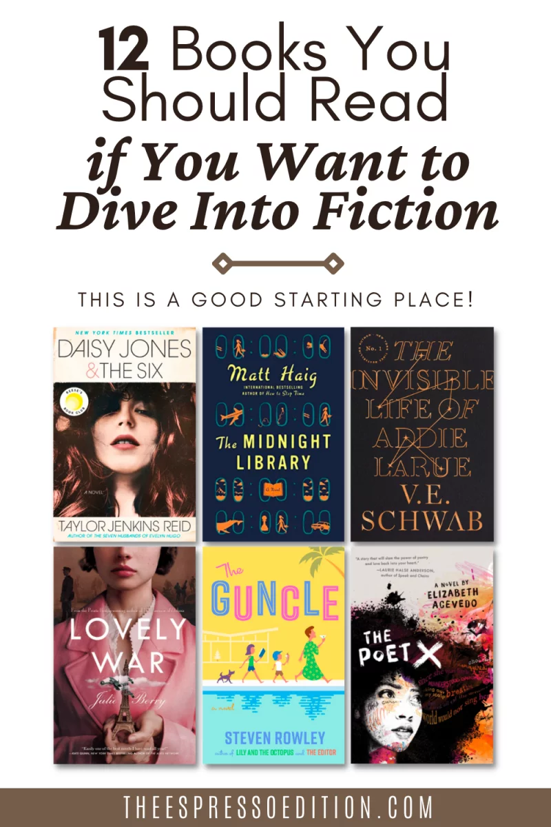 12 Books You Should Read if You Want to Dive Into Fiction by The Espresso Edition cozy bookish blog