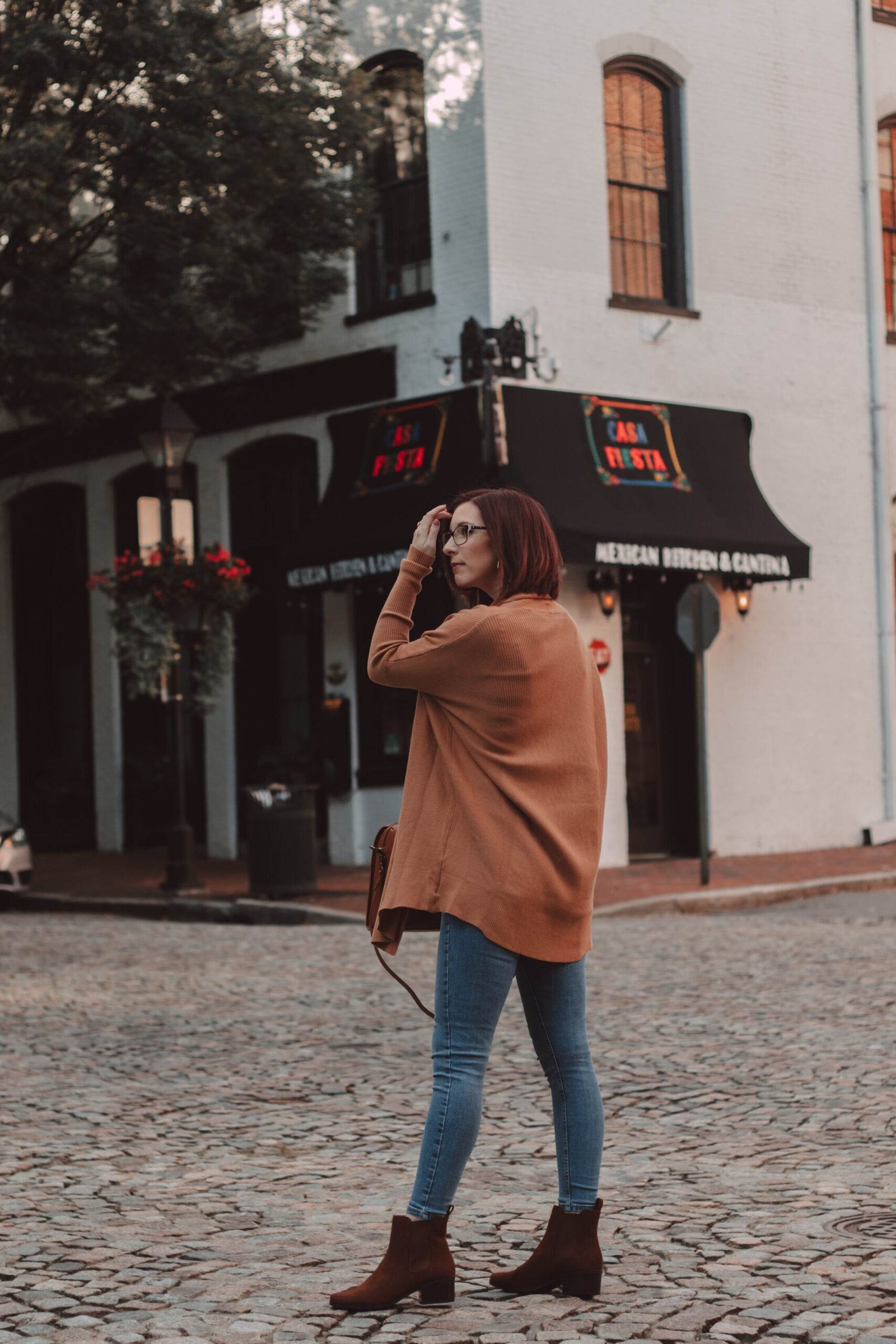 Shirt and cardigan outlet outfit