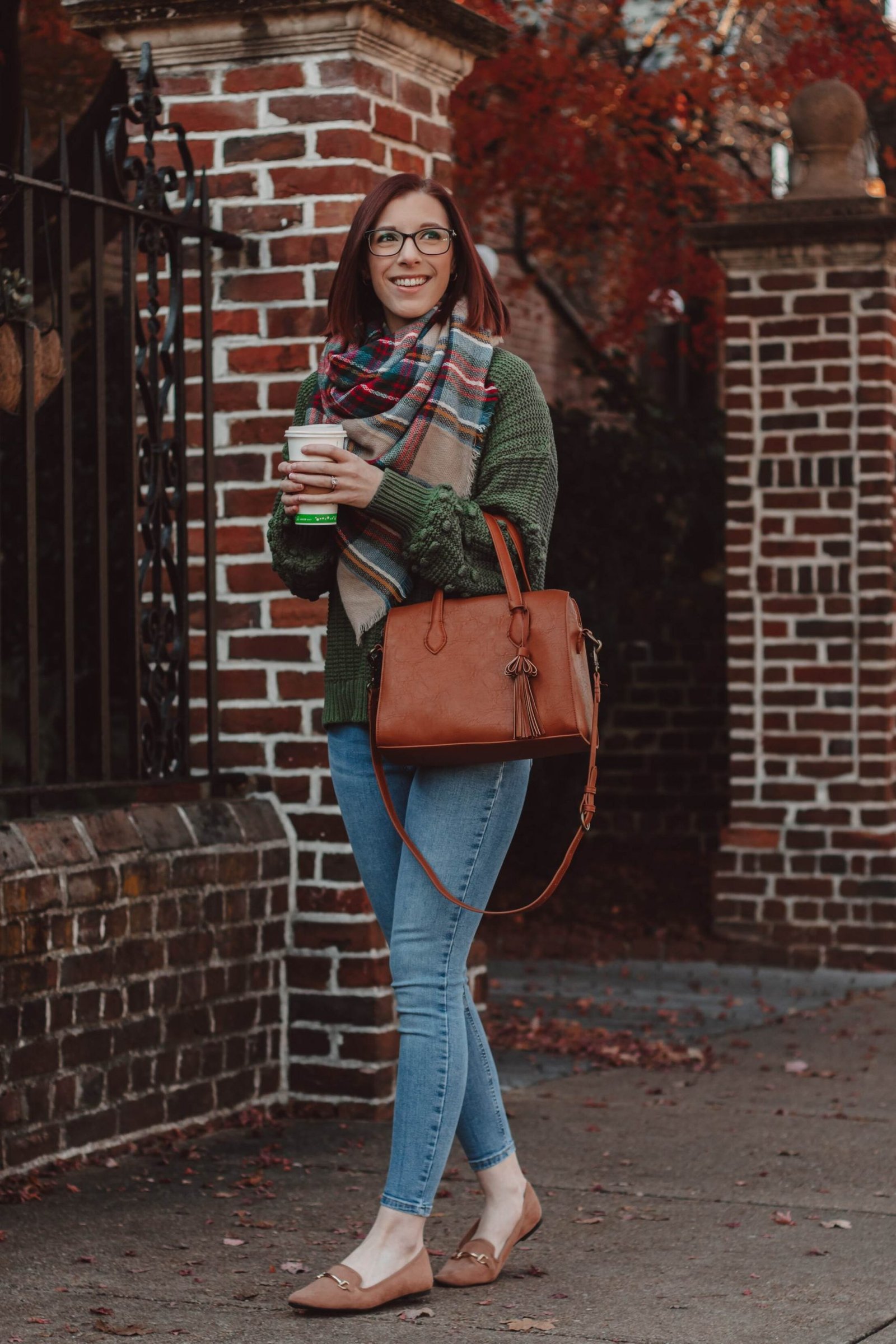 Casual Holiday Outfit With Plaid Pants - A Well Styled Life®