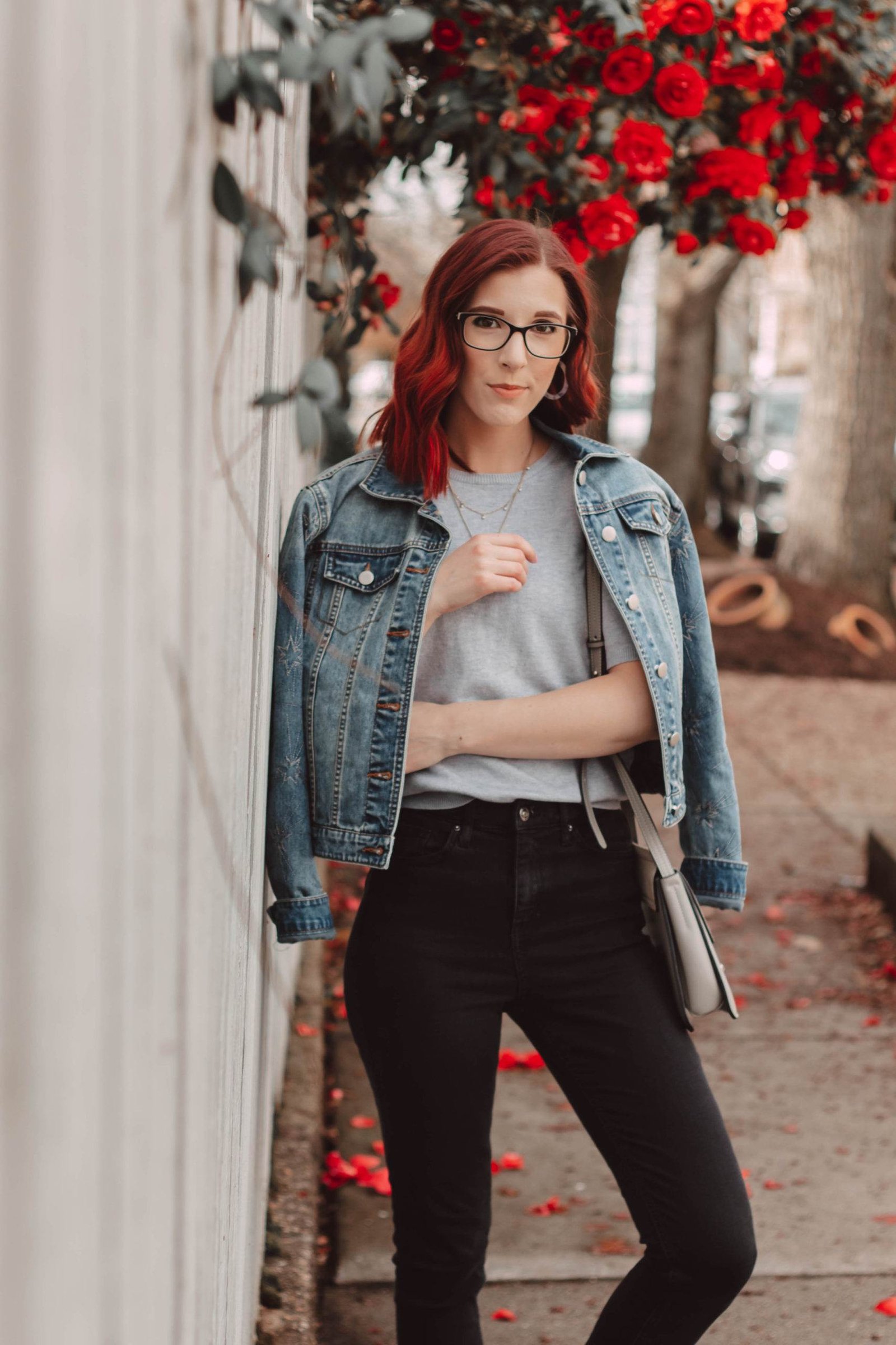 Red on sale trucker jacket