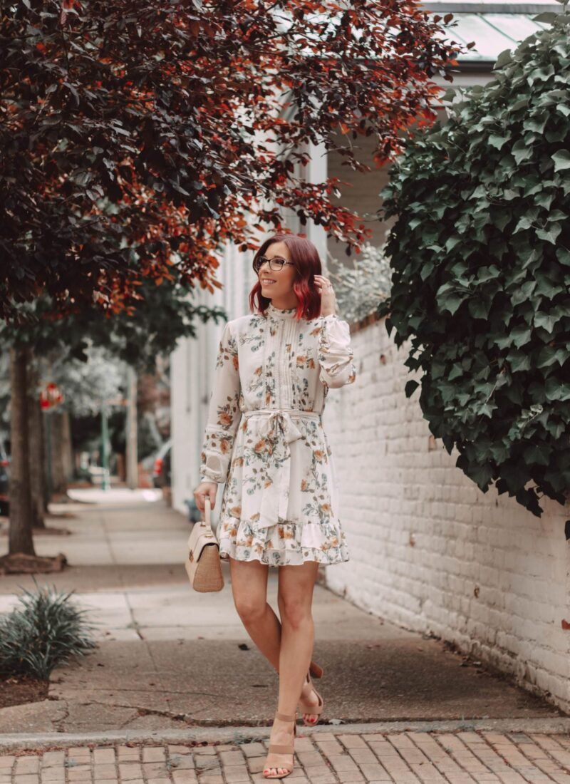 Why You Need a Floral Mini Dress With Sleeves