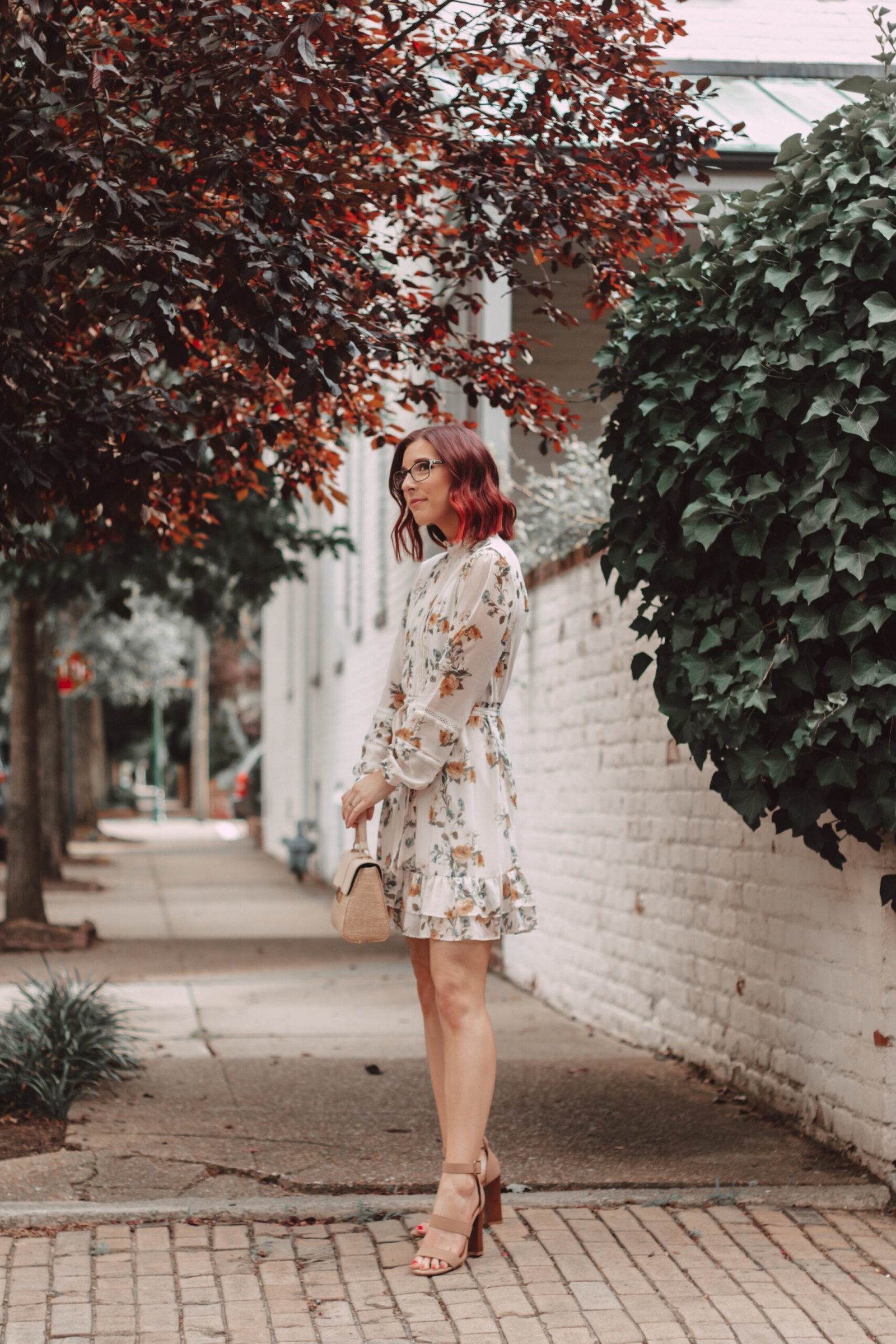 How To Style A Floral Mini Dress With Sleeves