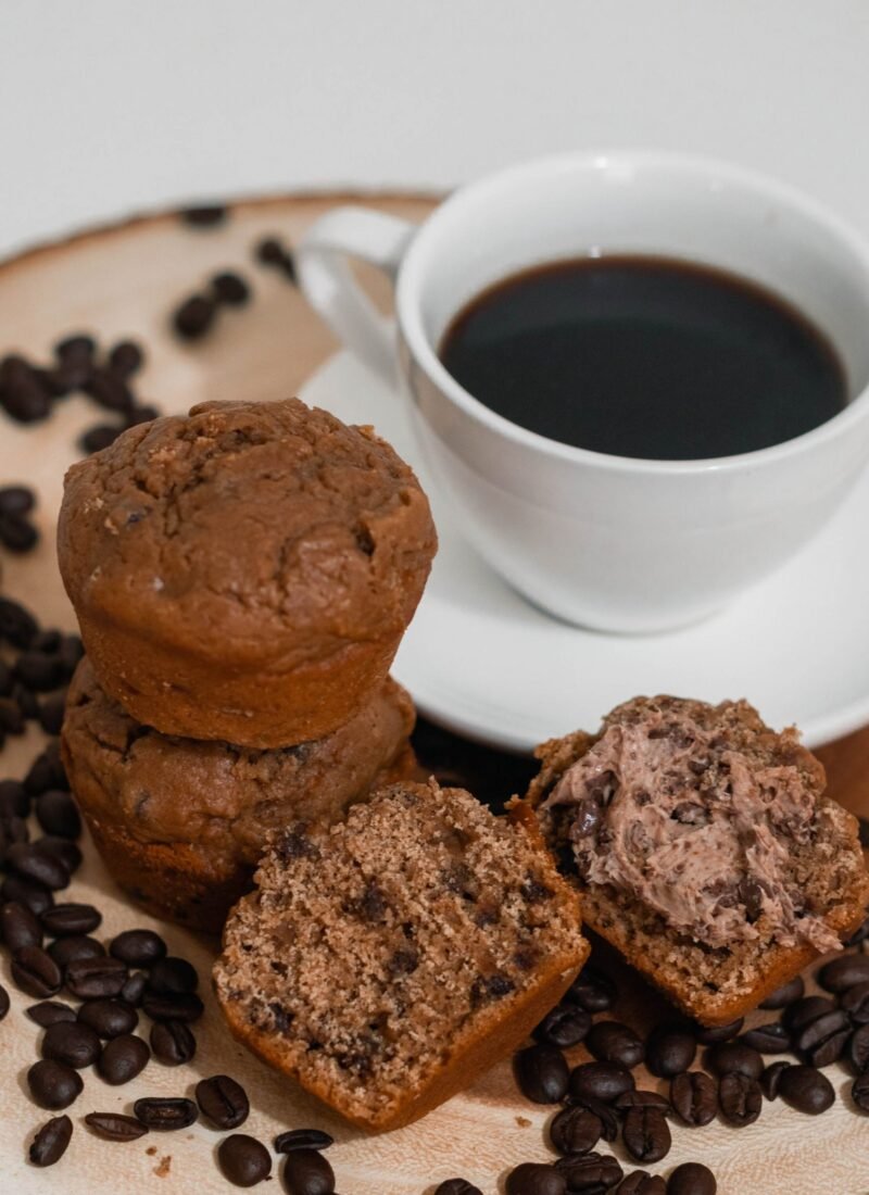 Cappuccino Muffins With An Espresso Cream Cheese Spread