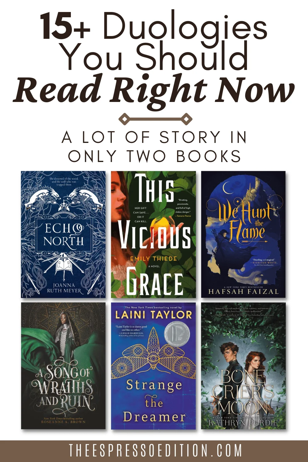 15+ Duologies You Should Read Right Now by The Espresso Edition cozy bookish blog