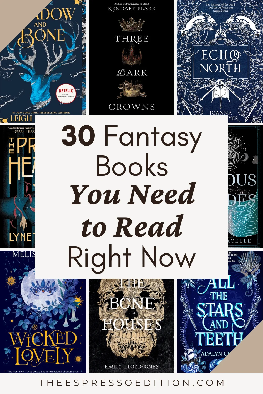 30 Fantasy Books You Need to Read Right Now by The Espresso Edition cozy bookish blog