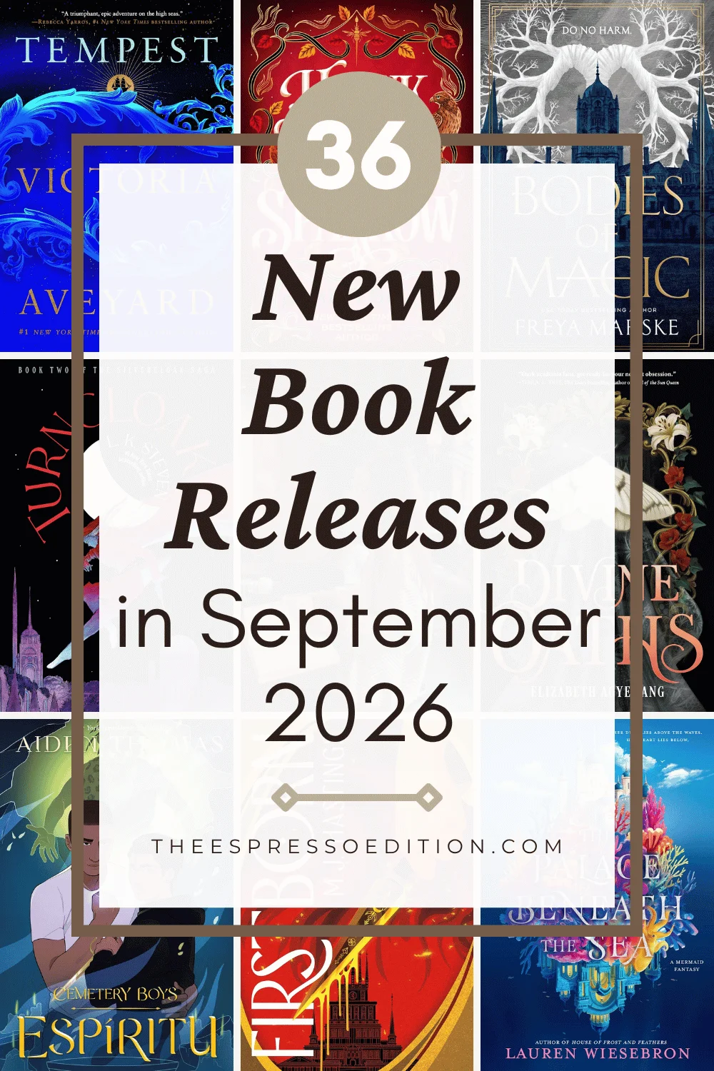 36 New Book Releases in September 2026 by The Espresso Edition cozy bookish blog