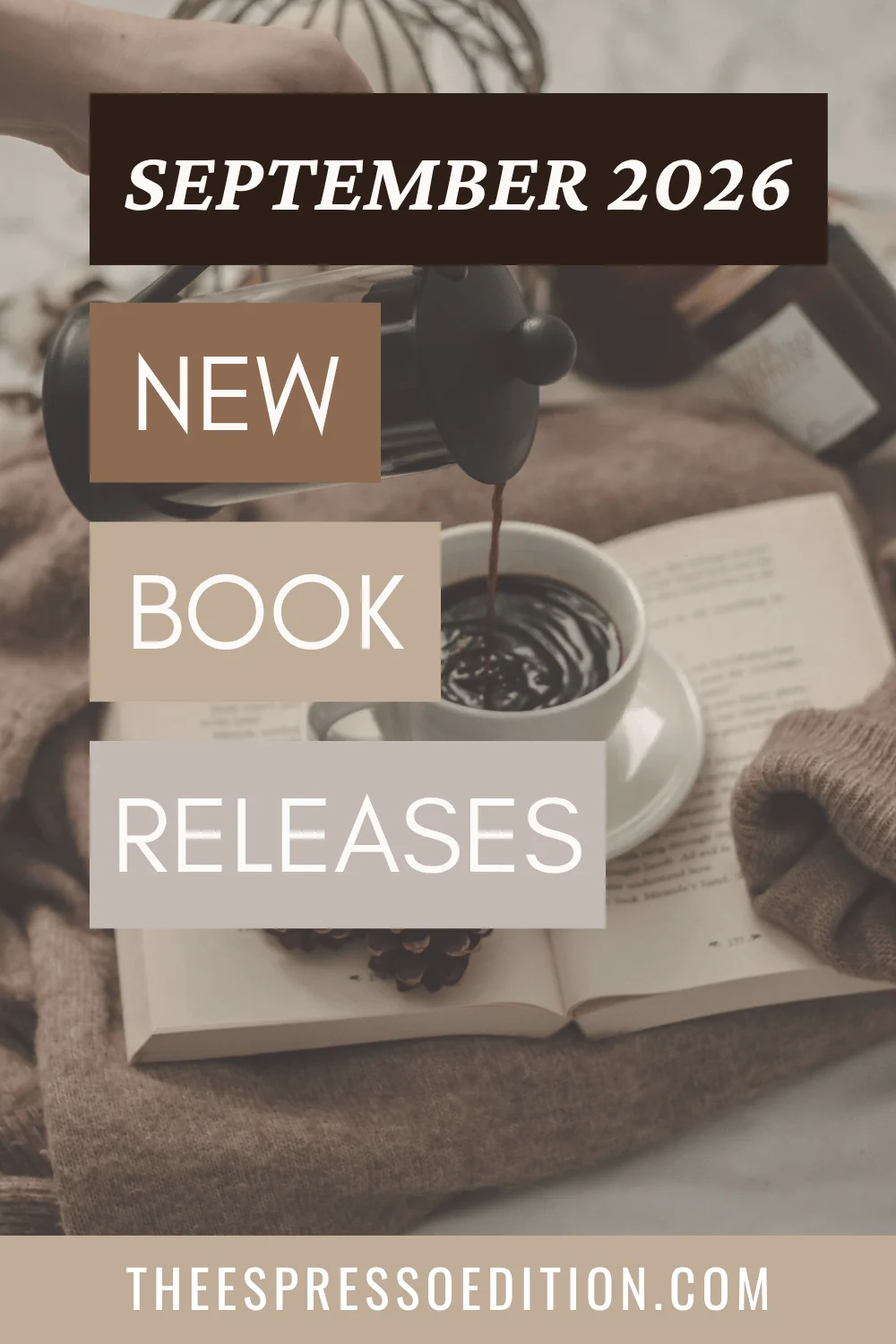 September 2026 New Book Releases by The Espresso Edition cozy bookish blog