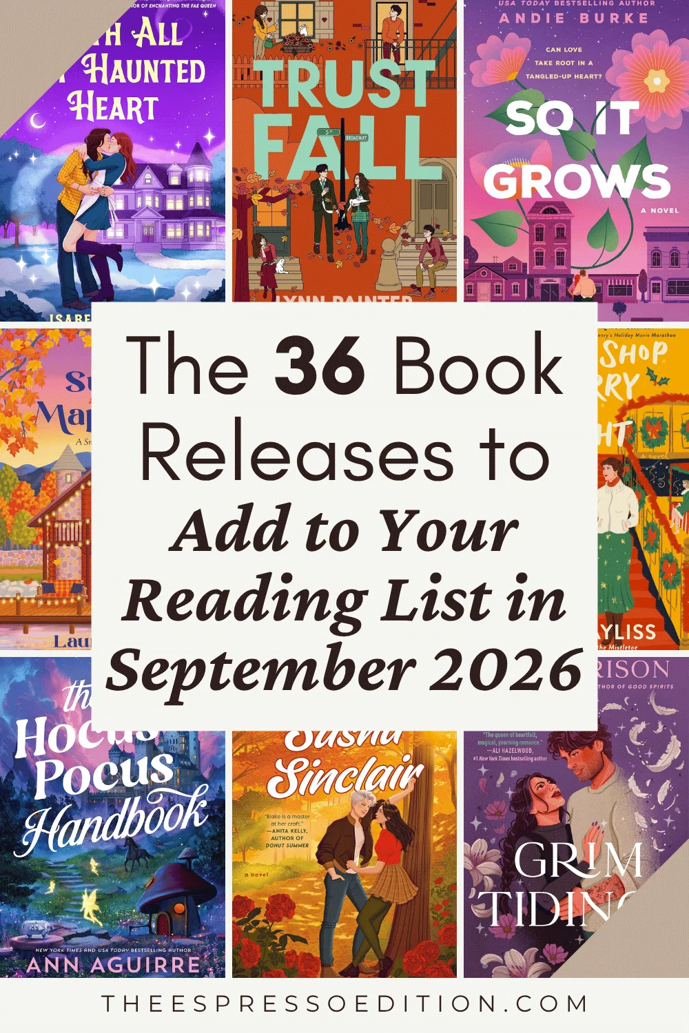 The 36 Book Releases to Add to Your Reading List in September 2026 by The Espresso Edition cozy bookish blog